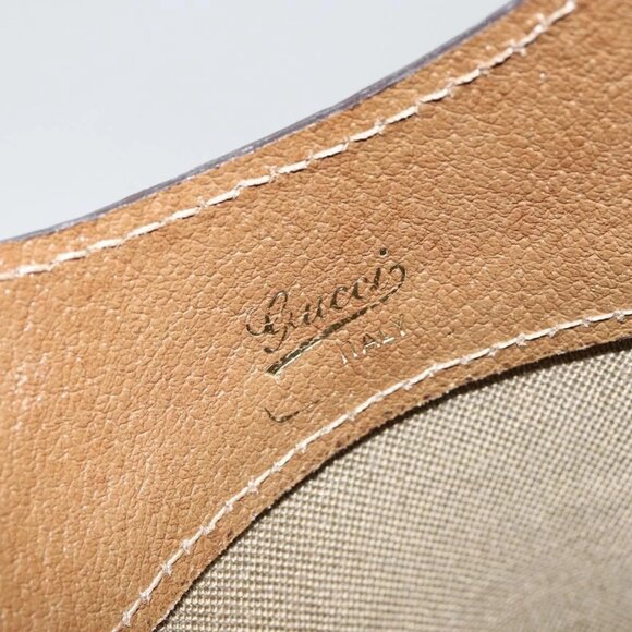 GUCCI GG Supreme Hand Bag PVC Leather Vintage Beige Auth 146840 - Picture 10 of 16